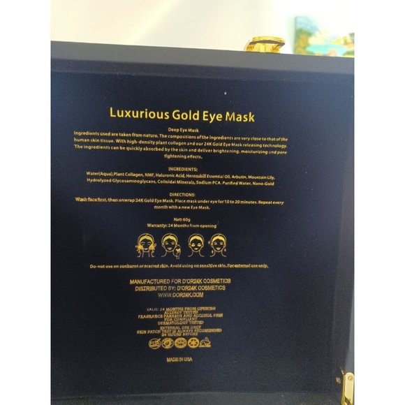 24K Gold Luxury Gift 17pc Deluxe Set-Face Masks, Eye Masks, Gold Leaf - Picture 6 of 6